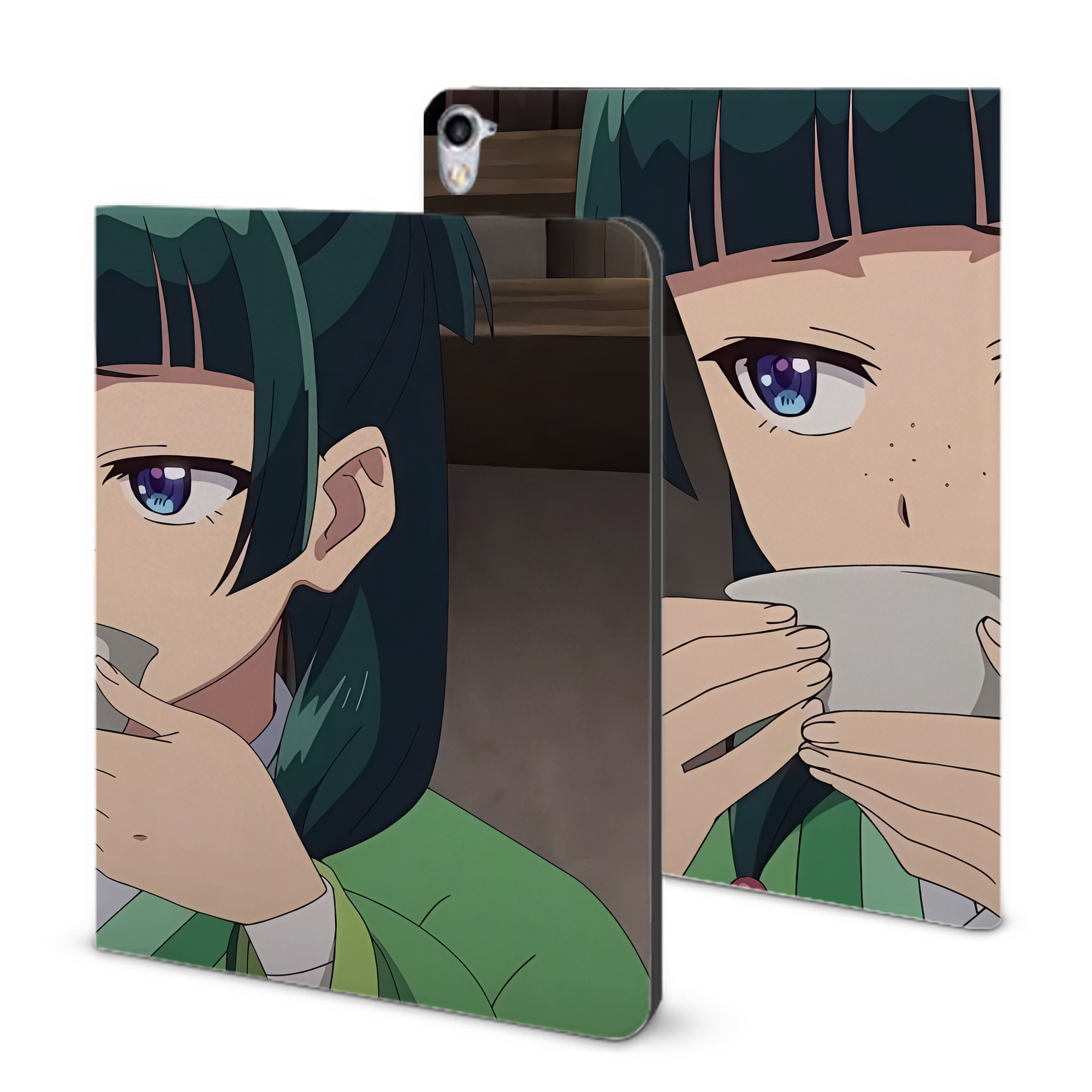 （画像用） 薬屋のひとりごと The Apothecary Diaries IPad ケース ブック型 PUレザー TPU 耐衝撃 軽量 薄型 ペン収納なし 全面保護 IPad 各モデル対応